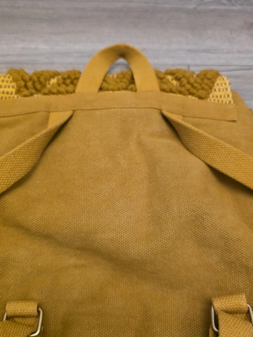 Panache Mustard Yellow Woven Macramé Backpack